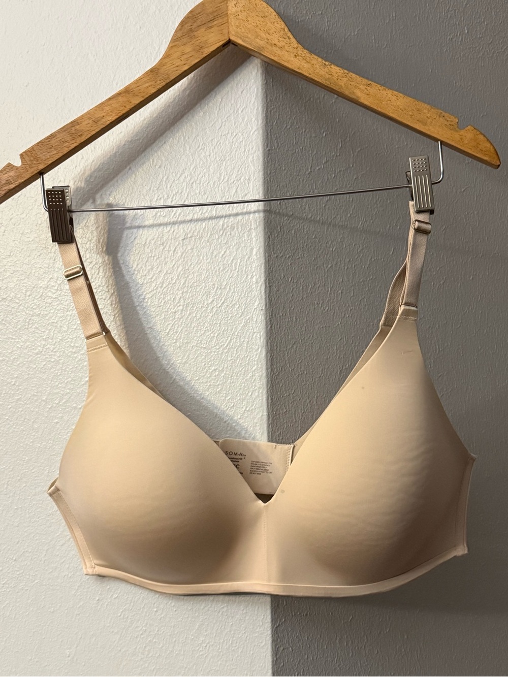 Soma Vanishing 360 Wireless T-Shirt Bra 38C Nude Full Coverage